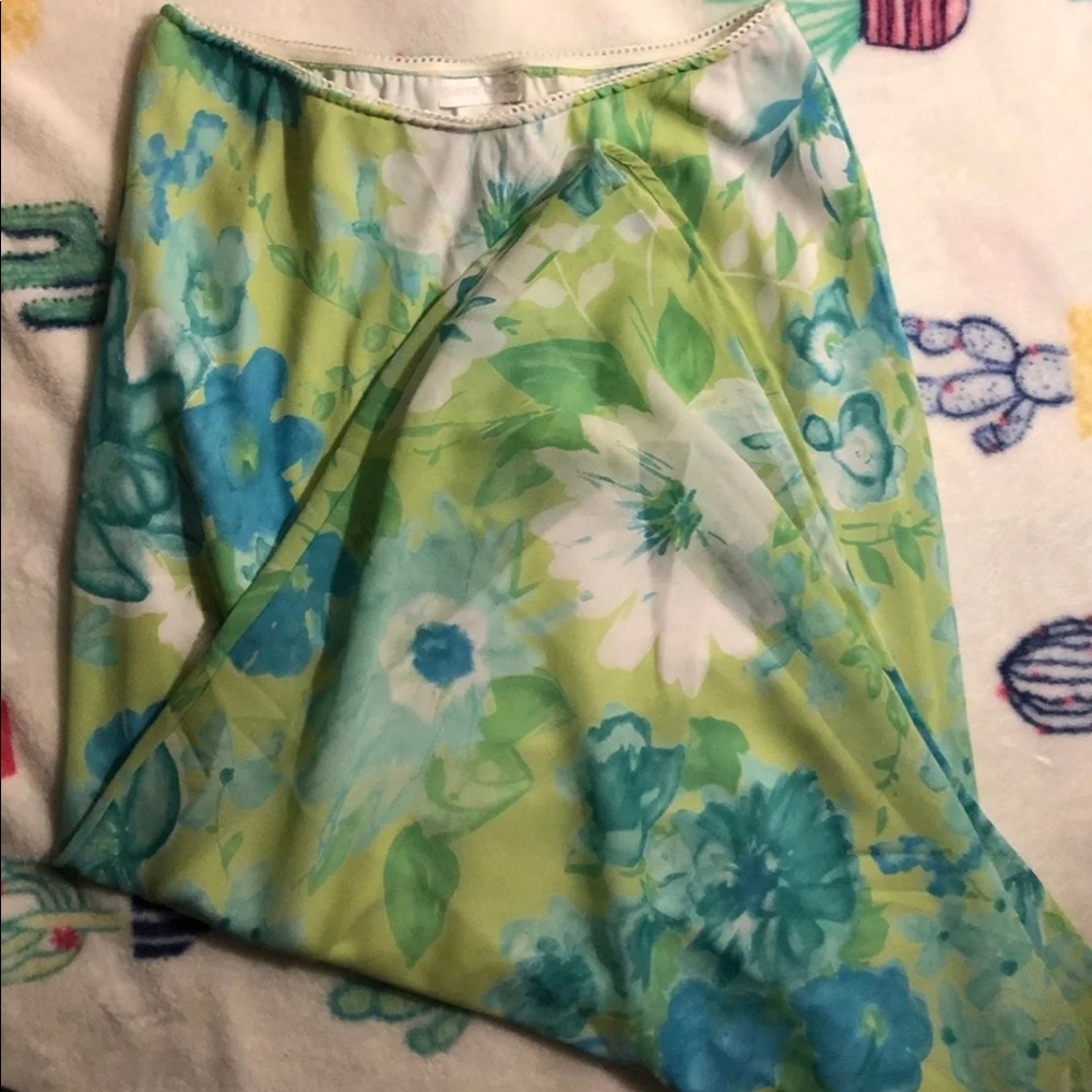 - Pierre Cardin long bright colored floral skirt !